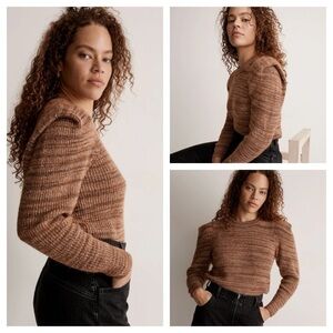 Madewell Space-Dyed Prentiss Pullover Sweater size S Crop